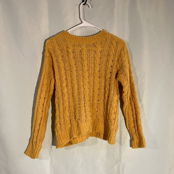 American Eagle Outfitters Mustard Yellow Pullover Cable Knit Sweater Size XS - Picture 12 of 14